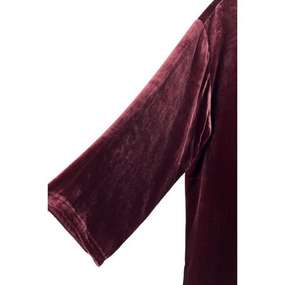 FALL Boho Eileen Fisher Velvety Silk Blend Luxury Midi Dress, Women's S/P - Picture 5 of 5